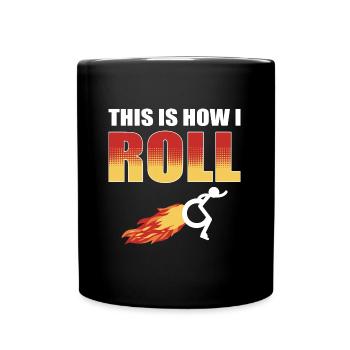 Rollstuhl - Tasse einfarbig - Schwarz - Vorne