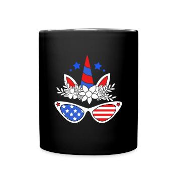Fourth of July National Colors National Day United States - Full Colour Mug - black - Front