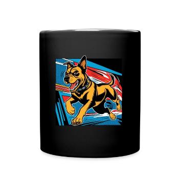 Action Dog - Full Colour Mug - black - Front