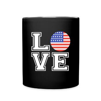 Amour États-Unis / Amour États-Unis Pays Pays - Mug uni - noir - Devant