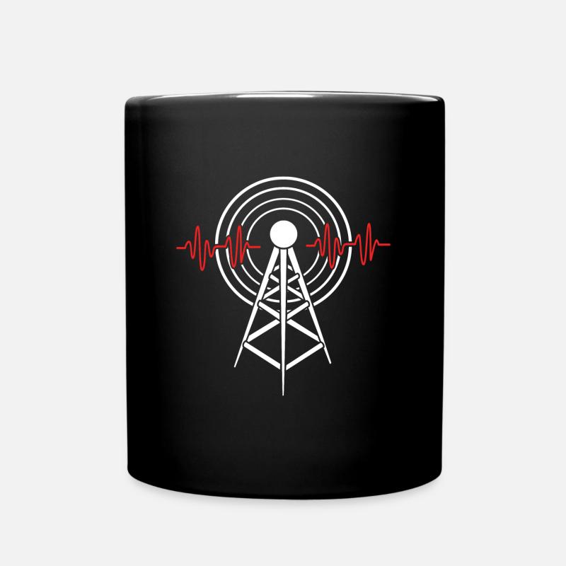 Amateurfunk Radio Antenne - Tasse einfarbig - Schwarz