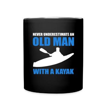 Kayaking Kayaking Father Grandpa Dad Grandfather - Full Colour Mug - black - Front