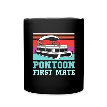 Pontoon Boat Boat Boats - Full Colour Mug - black - Front