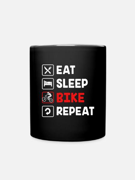 Mountain biking Mountain biking Mountain bikers - Full Colour Mug - black