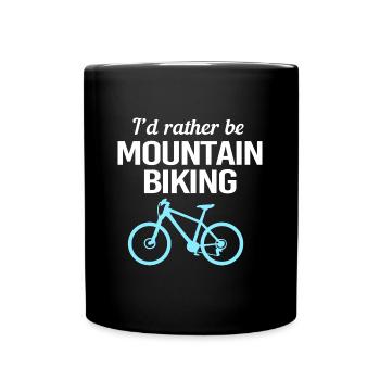 Mountain biking Mountain biking Mountain bikers - Full Colour Mug - black - Front