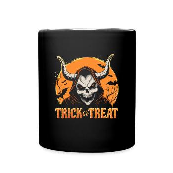 Costume de crâne de cornes d’Halloween - trick or treat - Mug uni - noir - Devant