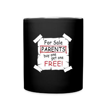 Parents for sale - funny quote - Full Colour Mug - black - Front