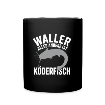 Wels Waller fischen Sportfischen Welsangeln - Tasse einfarbig - Schwarz - Vorne