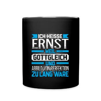 ERNST - Gottgleich - Tasse einfarbig - Schwarz - Vorne
