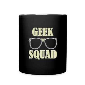 GEEK SQUAD, Geek, Geek, Intellos, informatique - Mug uni - noir - Devant