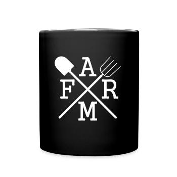 Farmer farm farmer farmer yard gift - Full Colour Mug - black - Front