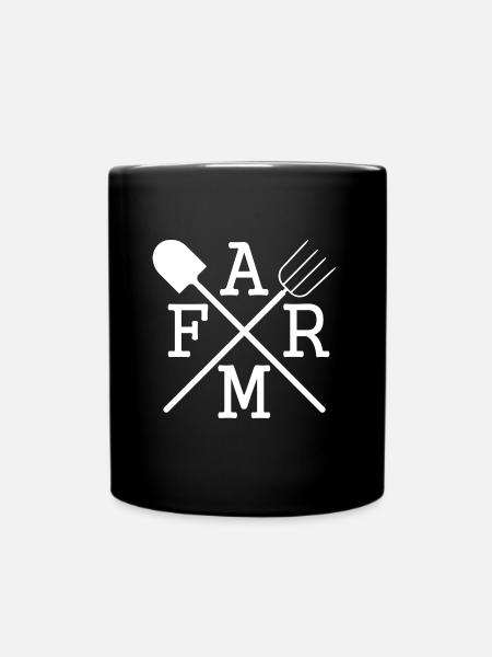 Cadeau de cour de fermier fermier fermier fermier - Mug uni - noir