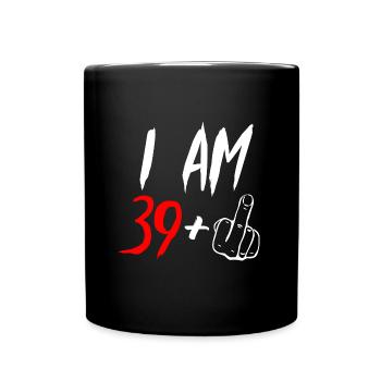 40 Jahre 40. Geburtstag Birthday Geschenk - Tasse einfarbig - Schwarz - Vorne