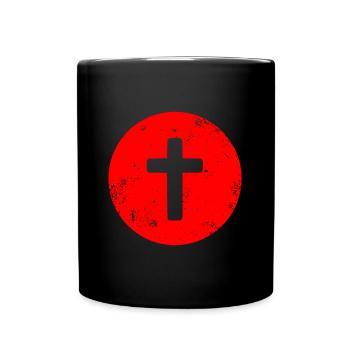 Jesus - Christ - God - Cross - Full Colour Mug - black - Front