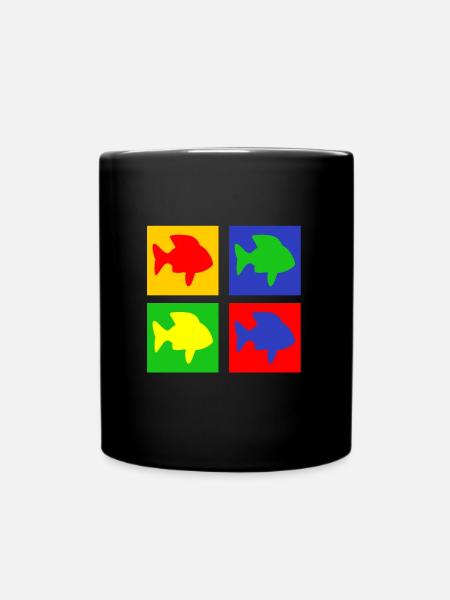 Fische - Tasse einfarbig - Schwarz