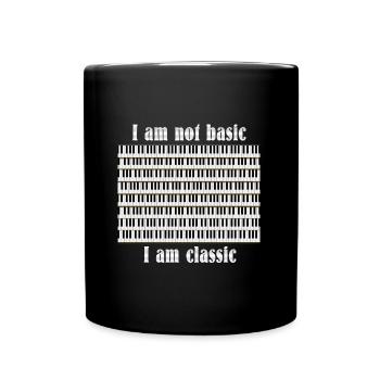 Cadeau pour les pianistes de piano classique - Mug uni - noir - Devant
