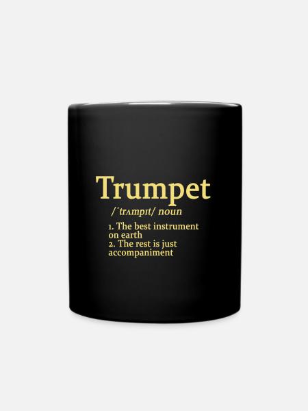 Trompete - Tasse einfarbig - Schwarz