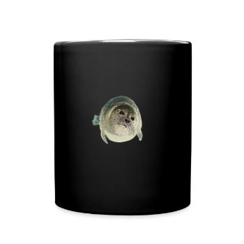 Phoque - Mug uni - noir - Devant