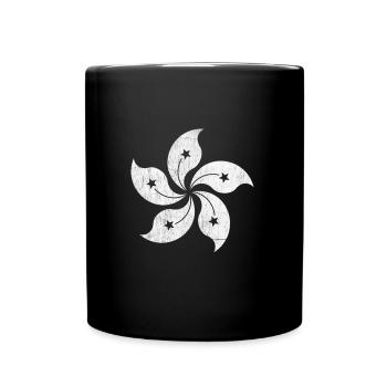 Hongkong Blume - Tasse einfarbig - Schwarz - Vorne