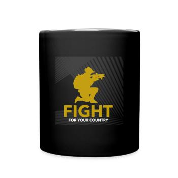 Fight for your country - military - Full Colour Mug - black - Front