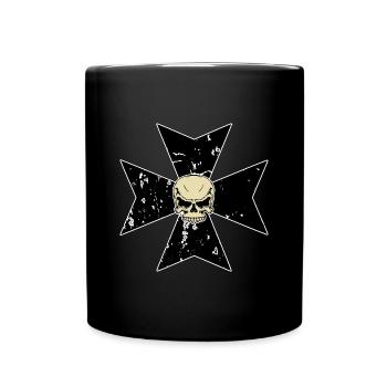Templerkreuz - Tasse einfarbig - Schwarz - Vorne
