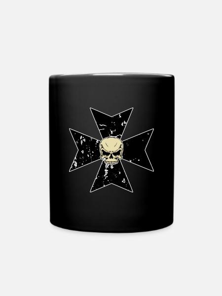 Templerkreuz - Tasse einfarbig - Schwarz