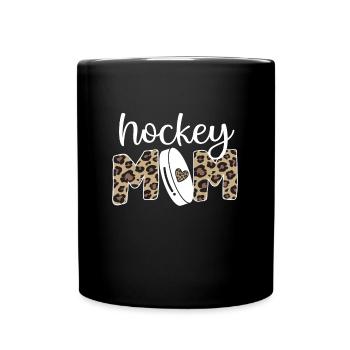 Stolze Eishockey Mama Von Eishockeyspieler Mutter - Tasse einfarbig - Schwarz - Vorne