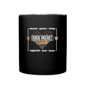 Dental hygienists Dental hygienists Oral hygiene - Full Colour Mug - black - Front