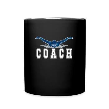 Schwimmtrainer Trainer Schwimmverein Schwimmcoach - Tasse einfarbig - Schwarz - Vorne