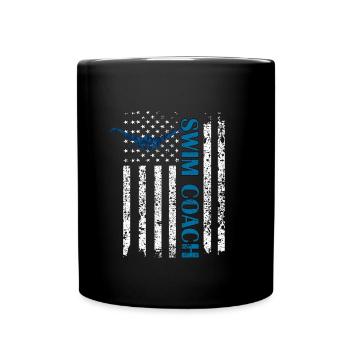 Schwimmtrainer Trainer Schwimmverein Schwimmcoach - Tasse einfarbig - Schwarz - Vorne
