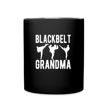 Black Belt Karate Grandma Karate Grandmother - Full Colour Mug - black - Front