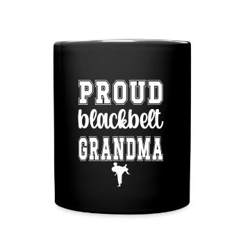 Black Belt Karate Grandma Karate Grandmother - Full Colour Mug - black - Front