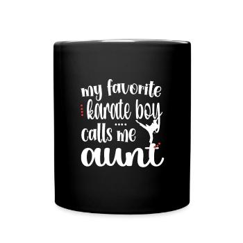 Meilleur cadeau de tante de karaté Tante fière de karaté - Mug uni - noir - Devant