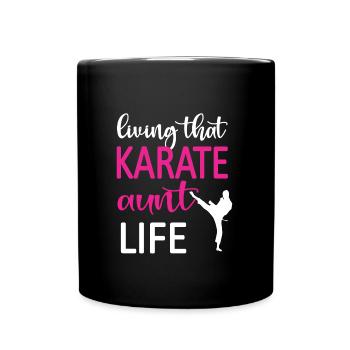 Meilleur cadeau de tante de karaté Tante fière de karaté - Mug uni - noir - Devant