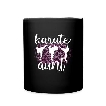Meilleur cadeau de tante de karaté fière de tante de karaté - Mug uni - noir - Devant