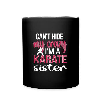 Cadeau de soeur de karaté fier de soeur de karaté - Mug uni - noir - Devant