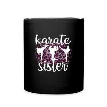 Cadeau de soeur de karaté fier de soeur de karaté - Mug uni - noir - Devant
