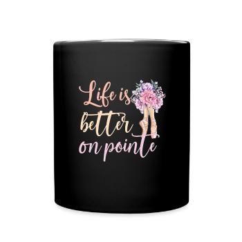 Balletttänzerin Ballerina Balletttanz Ballerina - Tasse einfarbig - Schwarz - Vorne