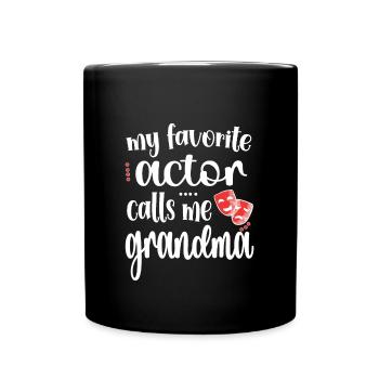 Proud Theatre Grandma Theatre Actor Grandmother - Full Colour Mug - black - Front
