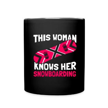 Snowboard Snowboarder Snowboarding - Full Colour Mug - black - Front