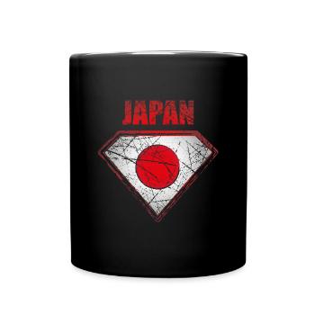 Japan Superhero Flag Vintage Japanese Symbol - Full Colour Mug - black - Front