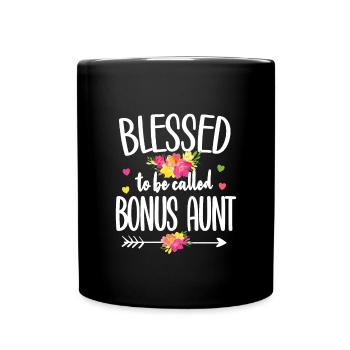 Meilleur bonus Tante Fière Belle-tante Cadeau - Mug uni - noir - Devant
