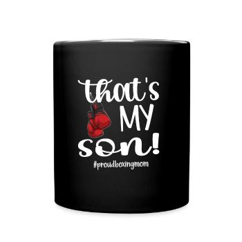 Proud Boxmama Gift Box Mother By Boxer Mama - Full Colour Mug - black - Front