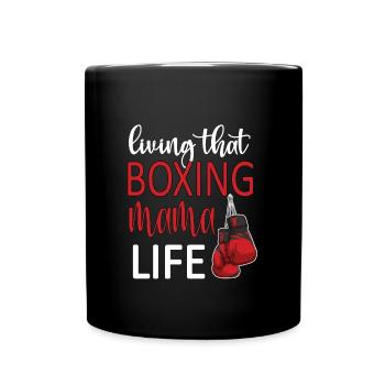 Cadeau de maman de boxe fière Maman de boxe de Boxer Mama - Mug uni - noir - Devant
