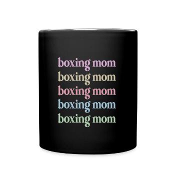 Proud Boxmama Gift Box Mother By Boxer Mama - Full Colour Mug - black - Front