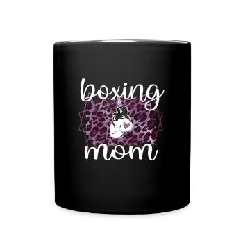 Boxmama Gift Proud Boxing Mother By Boxer Mama - Full Colour Mug - black - Front