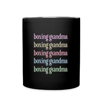 Boxoma fier boxe grand-mère boxeur grand-mère cadeau - Mug uni - noir - Devant