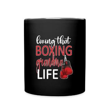 Boxoma fier boxe grand-mère boxeur grand-mère cadeau - Mug uni - noir - Devant