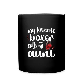 Boxing Aunt Gift Box Aunt By Boxer Proud Aunt - Full Colour Mug - black - Front