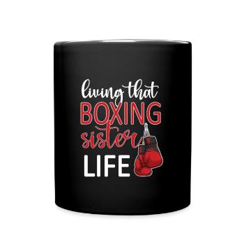Boxe Sœur Fière Boxe Sœur Boxer Cadeau - Mug uni - noir - Devant